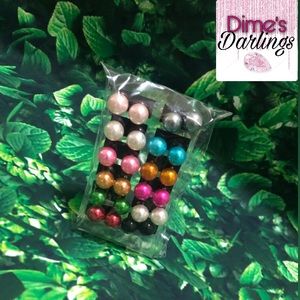 12 Pairs Of Colors Stud Earrings